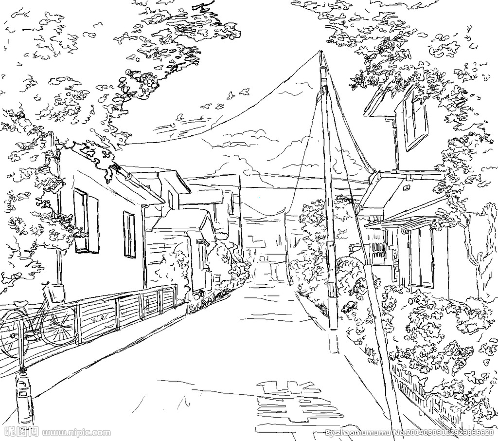 动漫场景设计图 风景漫画与动画中的视觉艺术